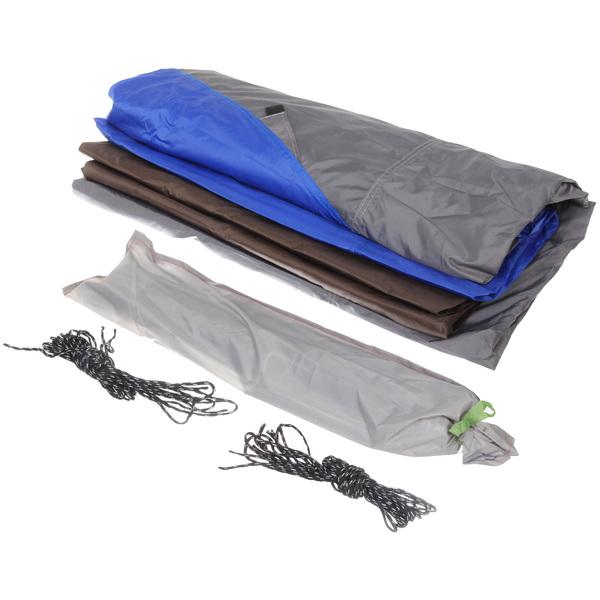 Палатка туристическая Кама-3 двухслойная, (90+110+210)*210*170 см, цвет серо-синий