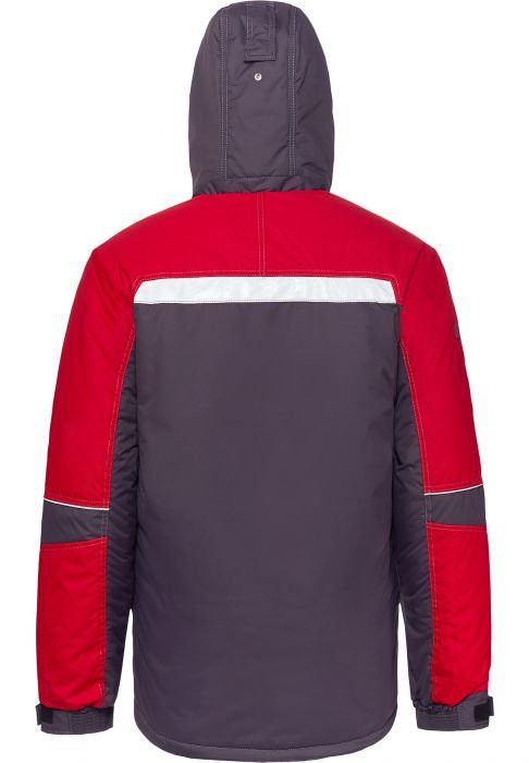 Куртка утепленная Зевс серо-красная