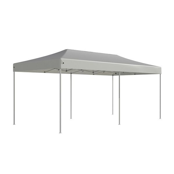 Тент-шатер быстросборный Helex 4360 3x6х3м (раскладывается гармошкой) белый полиэстер