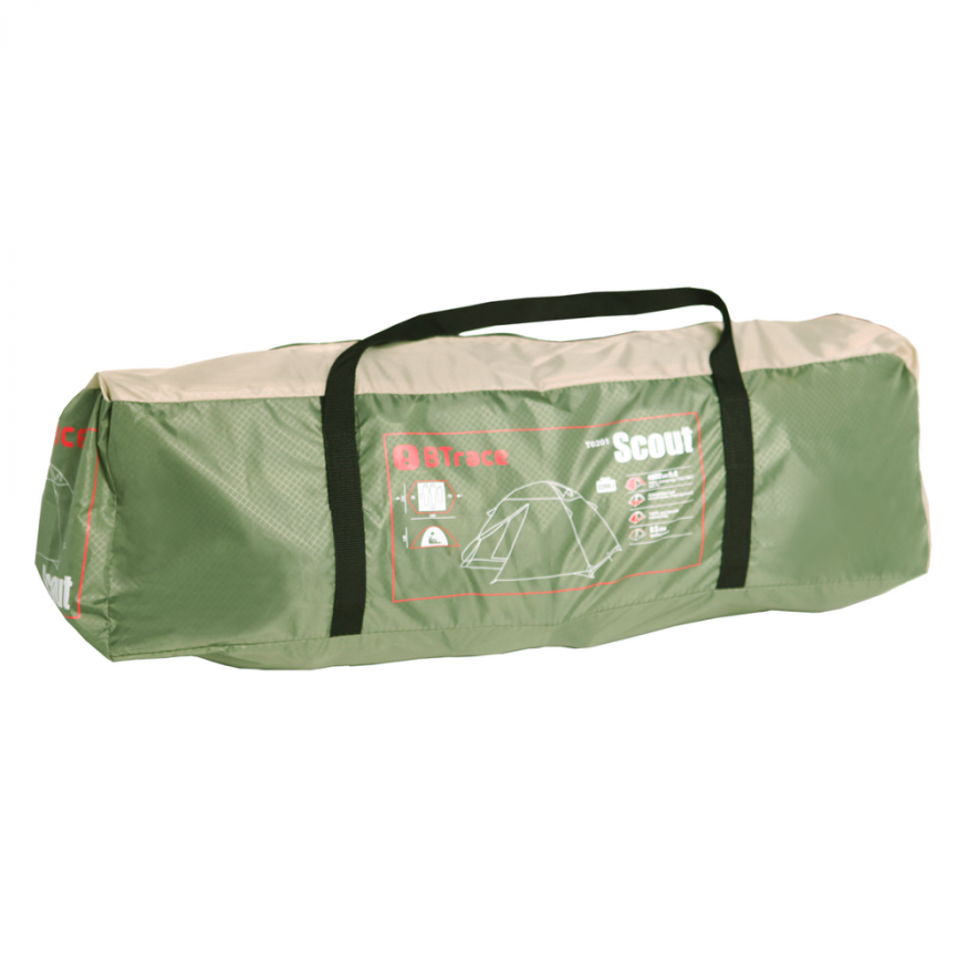 Палатка Btrace Scout 2-местная, зеленый/бежевый